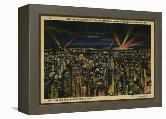 New York World's Fair of 1939 As Seen from Empire State Building-null-Framed Stretched Canvas