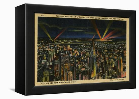 New York World's Fair of 1939 As Seen from Empire State Building-null-Framed Stretched Canvas