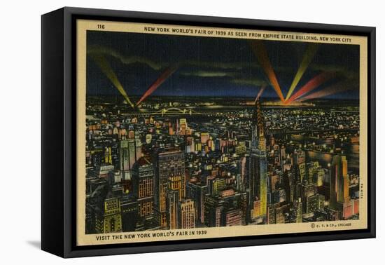 New York World's Fair of 1939 As Seen from Empire State Building-null-Framed Stretched Canvas