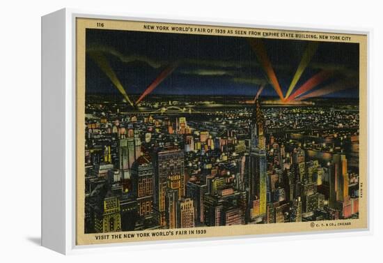 New York World's Fair of 1939 As Seen from Empire State Building-null-Framed Stretched Canvas