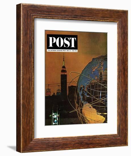 "New York World's Fair," Saturday Evening Post Cover, May 23, 1964-John Zimmerman-Framed Giclee Print