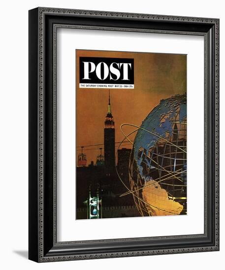 "New York World's Fair," Saturday Evening Post Cover, May 23, 1964-John Zimmerman-Framed Giclee Print