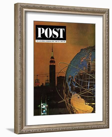 "New York World's Fair," Saturday Evening Post Cover, May 23, 1964-John Zimmerman-Framed Giclee Print