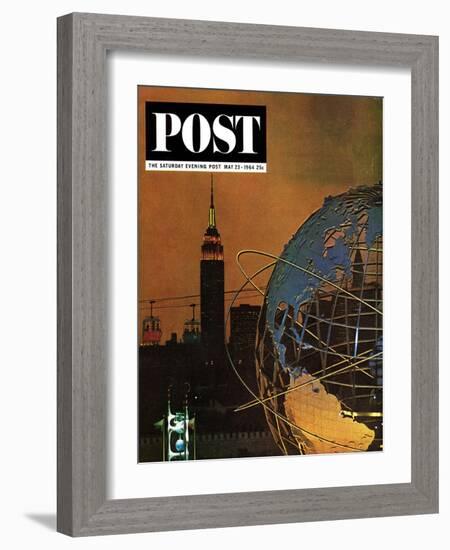 "New York World's Fair," Saturday Evening Post Cover, May 23, 1964-John Zimmerman-Framed Giclee Print