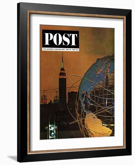 "New York World's Fair," Saturday Evening Post Cover, May 23, 1964-John Zimmerman-Framed Giclee Print