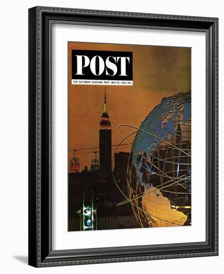 "New York World's Fair," Saturday Evening Post Cover, May 23, 1964-John Zimmerman-Framed Giclee Print