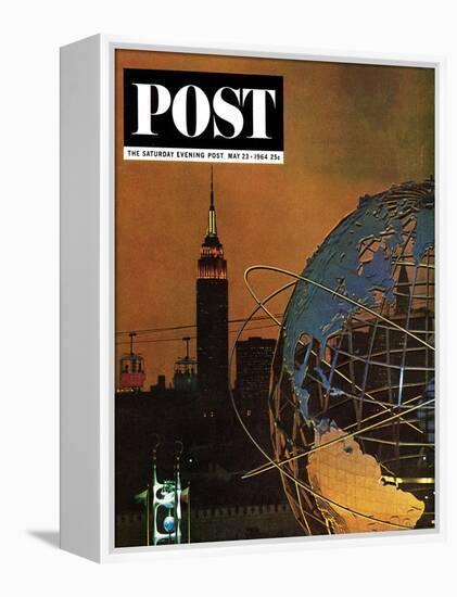 "New York World's Fair," Saturday Evening Post Cover, May 23, 1964-John Zimmerman-Framed Premier Image Canvas