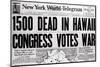 New York World Telegram on War Fatalities in Hawaii-Bettmann-Mounted Photographic Print