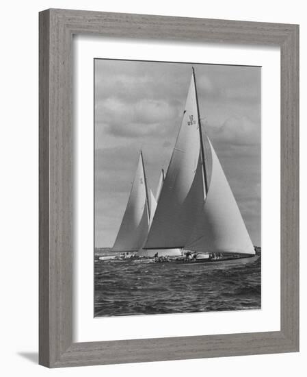 New York Yacht Club Races-Walter Sanders-Framed Photographic Print