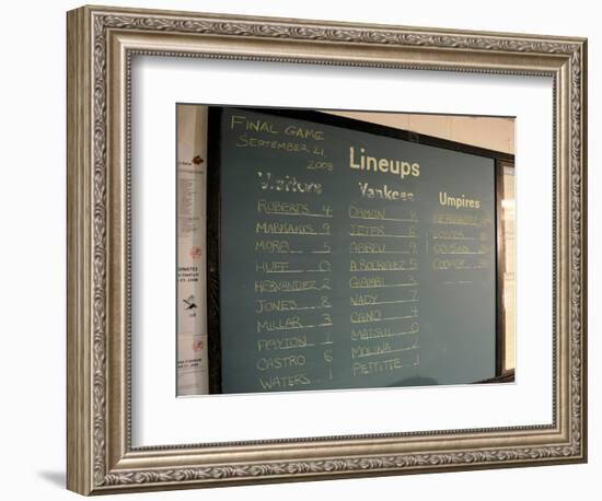 New York Yankee Stadium Finale Line Up, New York, NY-null-Framed Photographic Print