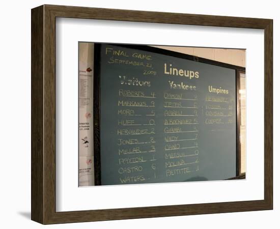 New York Yankee Stadium Finale Line Up, New York, NY-null-Framed Photographic Print