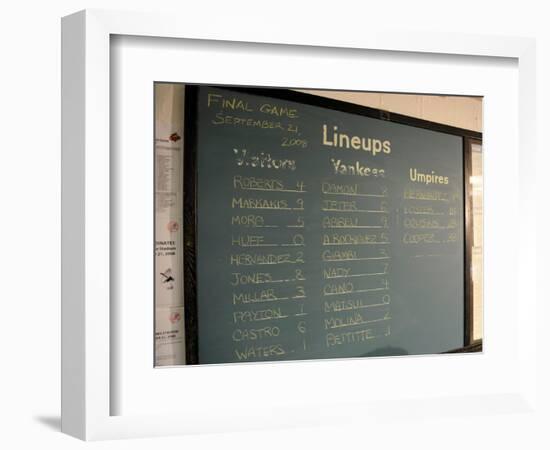 New York Yankee Stadium Finale Line Up, New York, NY-null-Framed Photographic Print