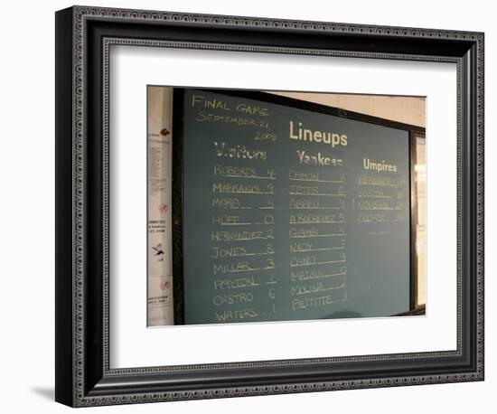 New York Yankee Stadium Finale Line Up, New York, NY-null-Framed Photographic Print