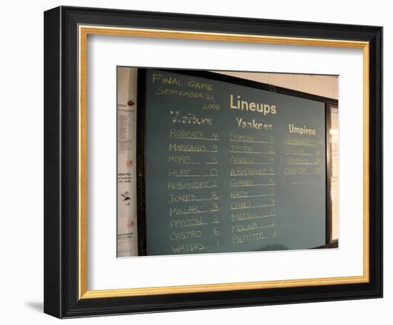 New York Yankee Stadium Finale Line Up, New York, NY-null-Framed Photographic Print