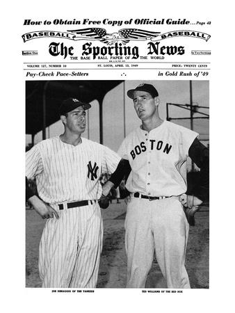 New York Yankees Cf Joe Dimaggio Boston Red Sox Lf Ted Williams Apr 13 1949 Photo By Art Com