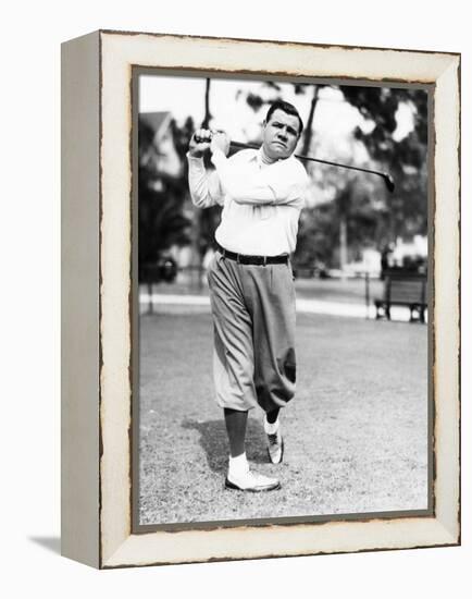 New York Yankees. Yankees Outfielder Babe Ruth Playing Golf, Early 1930s-null-Framed Stretched Canvas