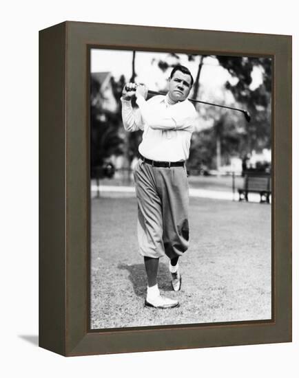 New York Yankees. Yankees Outfielder Babe Ruth Playing Golf, Early 1930s-null-Framed Stretched Canvas