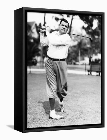 New York Yankees. Yankees Outfielder Babe Ruth Playing Golf, Early 1930s-null-Framed Stretched Canvas