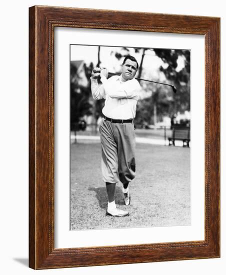 New York Yankees. Yankees Outfielder Babe Ruth Playing Golf, Early 1930s-null-Framed Photo