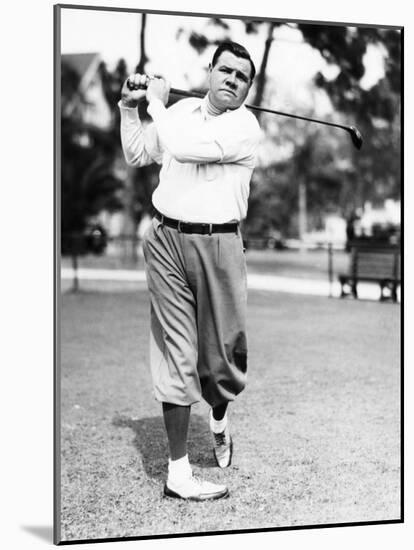 New York Yankees. Yankees Outfielder Babe Ruth Playing Golf, Early 1930s-null-Mounted Photo
