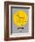 New York Yellow Subway Map-NaxArt-Framed Premium Giclee Print