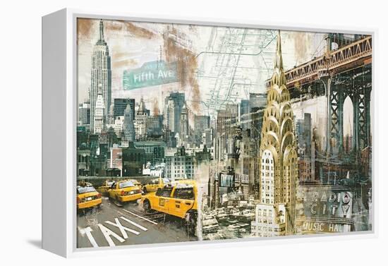 New York-Tyler Burke-Framed Stretched Canvas