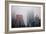 New Yorker Building in Fog NYC-null-Framed Photo