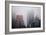 New Yorker Building in Fog NYC-null-Framed Photo