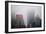 New Yorker Building in Fog NYC-null-Framed Photo