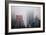 New Yorker Building in Fog NYC-null-Framed Photo