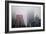 New Yorker Building in Fog NYC-null-Framed Photo