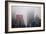 New Yorker Building in Fog NYC-null-Framed Photo