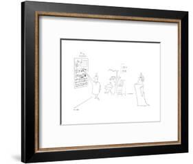 New Yorker Cartoon-Saul Steinberg-Framed Premium Giclee Print