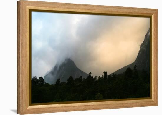 New Zealand, Fjordland National Park, Milford Sound, Mitre Peak-Catharina Lux-Framed Premier Image Canvas