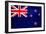 New Zealand Flag Design with Wood Patterning - Flags of the World Series-Philippe Hugonnard-Framed Art Print