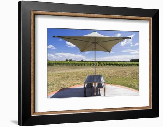 New Zealand, Hawkes Bay, Havelock North. Vineyard table-Walter Bibikow-Framed Photographic Print