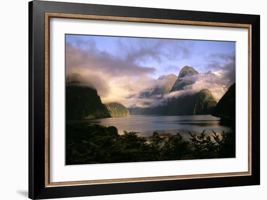 New Zealand Milford Sound During a Storm-null-Framed Photographic Print