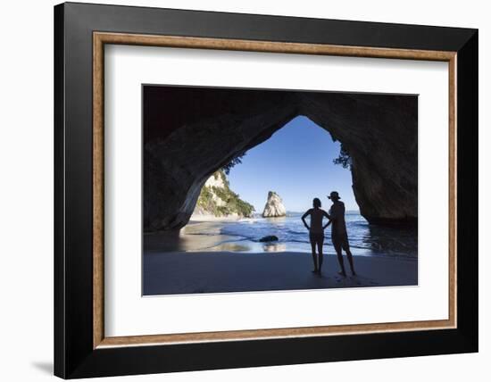 New Zealand, North Island, Hahei, Cathedral Cove-Walter Bibikow-Framed Photographic Print