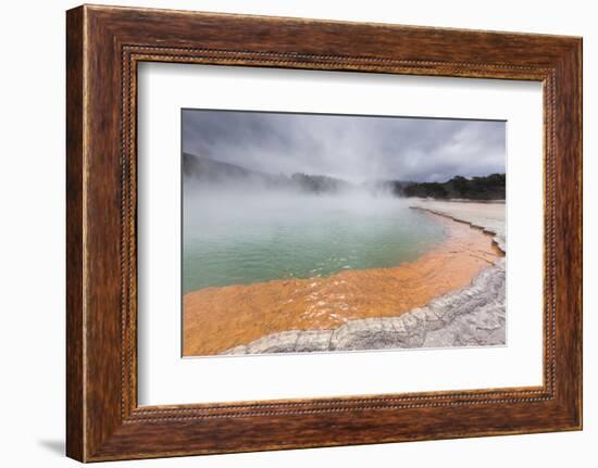 New Zealand, North Island. Waiotapu Thermal Wonderland, Champagne Pool-Walter Bibikow-Framed Photographic Print