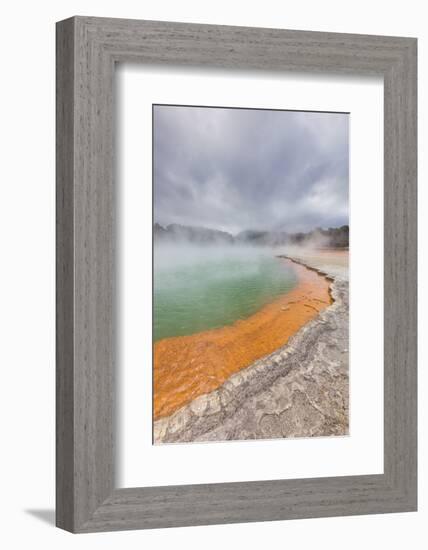 New Zealand, North Island. Waiotapu Thermal Wonderland, Champagne Pool-Walter Bibikow-Framed Photographic Print