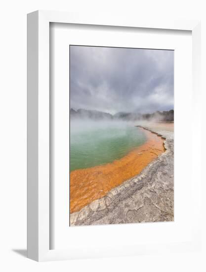 New Zealand, North Island. Waiotapu Thermal Wonderland, Champagne Pool-Walter Bibikow-Framed Photographic Print