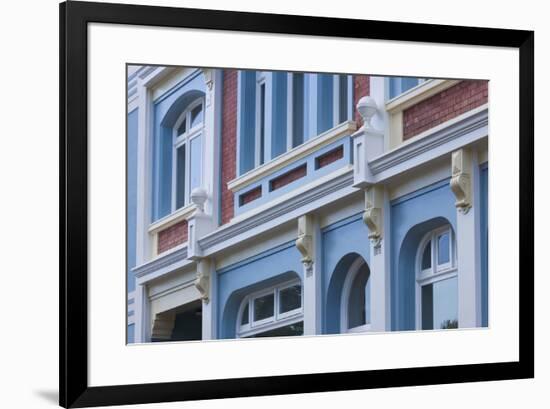 New Zealand, North Island, Whanganui. Building detail-Walter Bibikow-Framed Premium Photographic Print