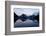 New Zealand, Nuova Zelanda, Fiordland, Milford Sound and Moon During a Cold and Misty Sunrise.-Andrea Pozzi-Framed Photographic Print