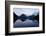 New Zealand, Nuova Zelanda, Fiordland, Milford Sound and Moon During a Cold and Misty Sunrise.-Andrea Pozzi-Framed Photographic Print