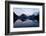 New Zealand, Nuova Zelanda, Fiordland, Milford Sound and Moon During a Cold and Misty Sunrise.-Andrea Pozzi-Framed Photographic Print