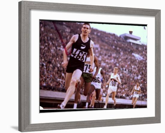 New Zealand's Peter Snell in Action at the Summer Olympics-John Dominis-Framed Premium Photographic Print