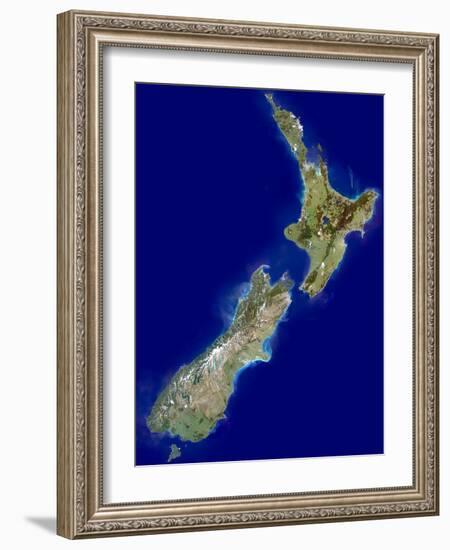 New Zealand, Satellite Image-PLANETOBSERVER-Framed Photographic Print