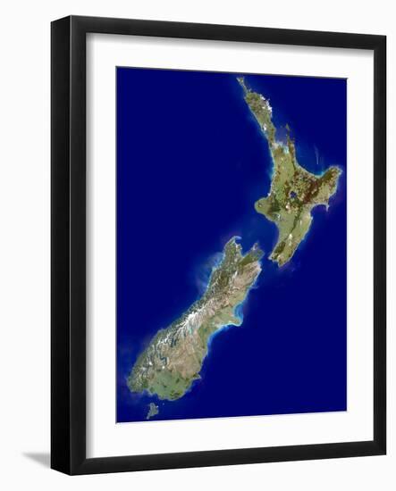 New Zealand, Satellite Image-PLANETOBSERVER-Framed Photographic Print