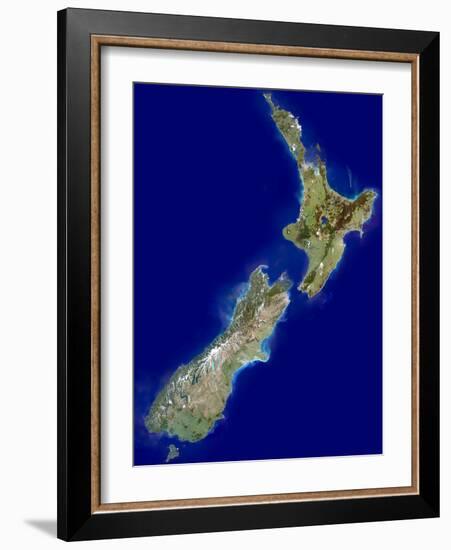 New Zealand, Satellite Image-PLANETOBSERVER-Framed Photographic Print