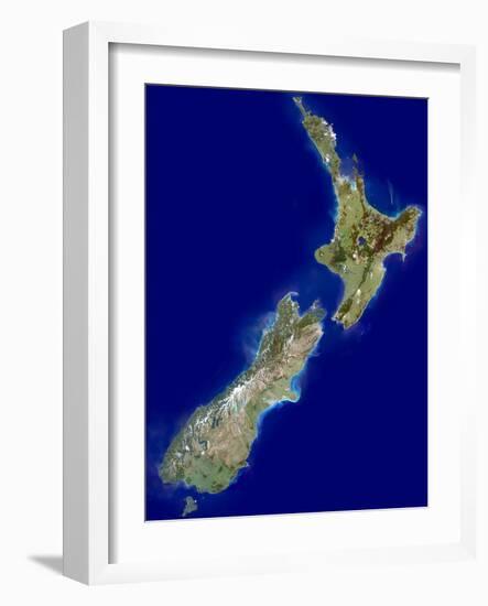 New Zealand, Satellite Image-PLANETOBSERVER-Framed Photographic Print